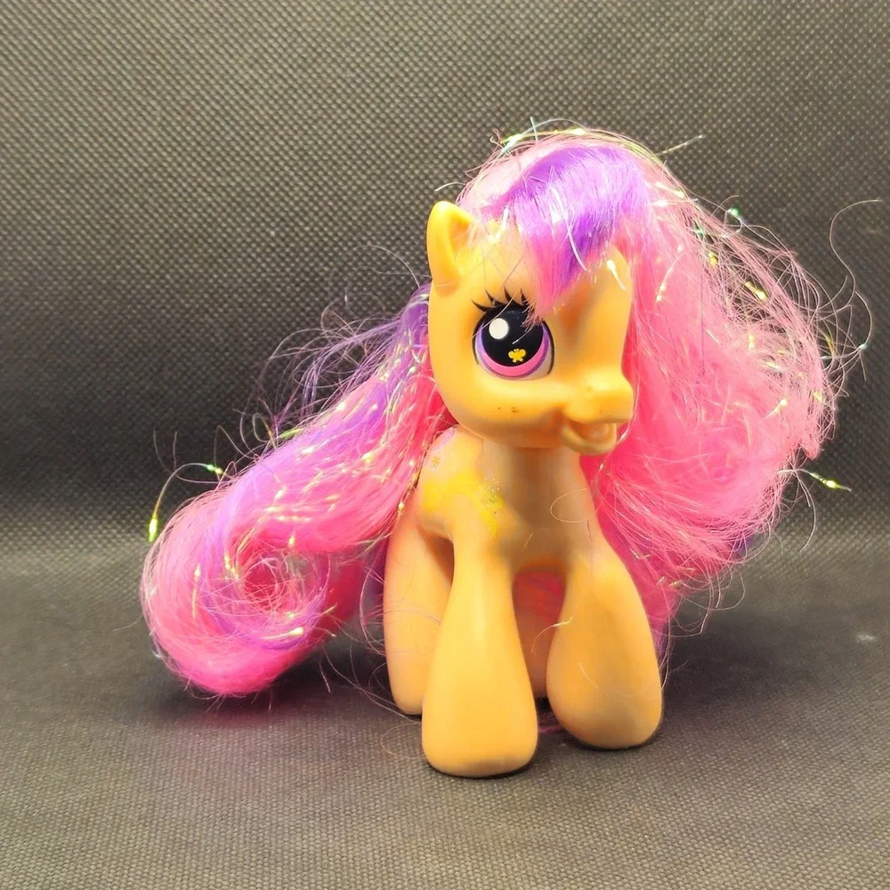 My‎ Little Pony G3.5 Scootaloo Orange Pink Purple Butterfly Big Eyes Hasbro 2008